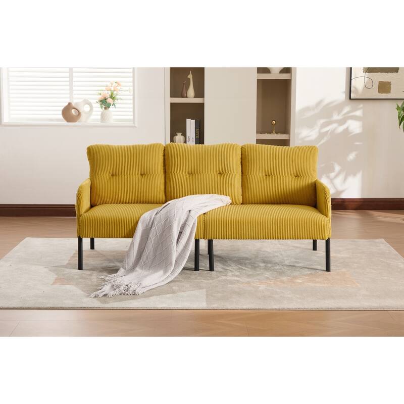 Oversized Loveseat, Modern & Plush Double-seater Sofa, Corduroy Upholstered Couch