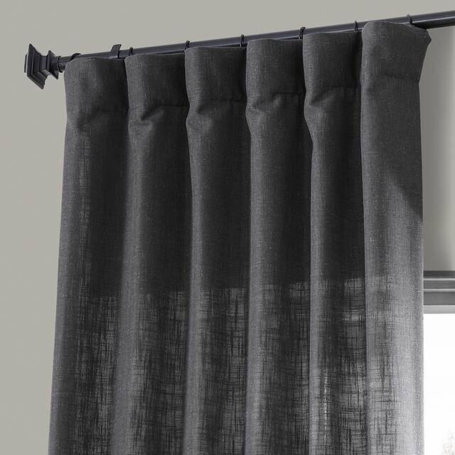 Heavy Faux Linen Single Curtain (1 Panel)