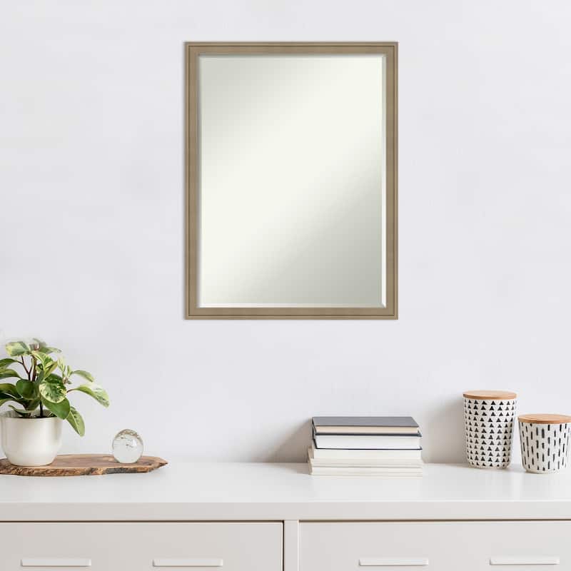 Florence Half-Inch-Bevel Framed Wall Mirror - Glass Size 18x24