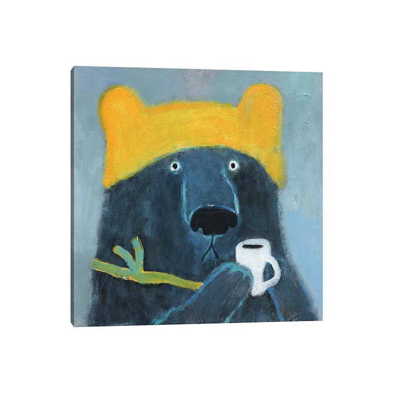 iCanvas "Blue Bear In The Yellow Hat" by Natalia Shaloshvili Canvas Print