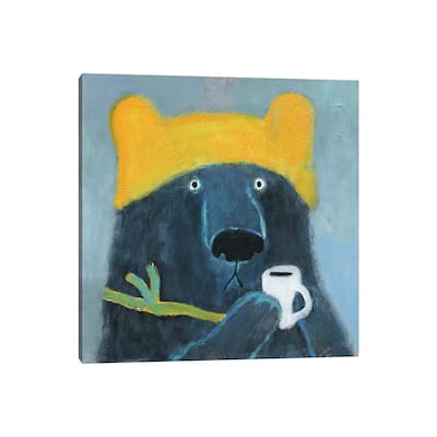iCanvas "Blue Bear In The Yellow Hat" by Natalia Shaloshvili Canvas Print