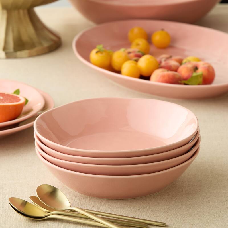 Certified International Desert Rose 9.5" Soup/Cereal Bowls,Set of 4 - 9.5'' W x 9.5'' D x 2'' H