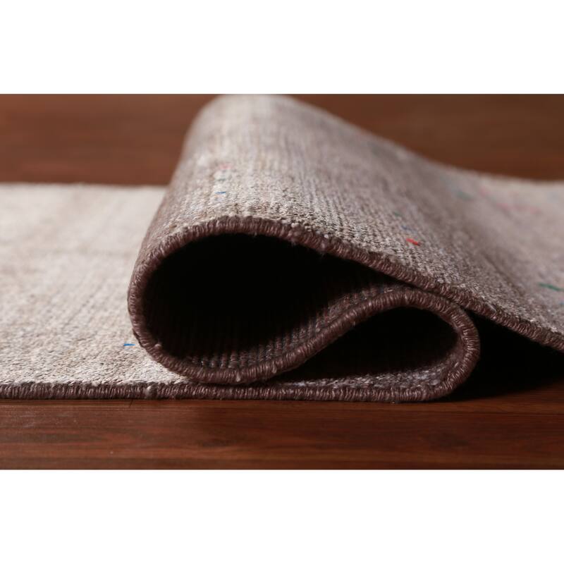 Hand Knotted Oriental 100% Wool Carpet Tribal Animal Pictorial Brown Gabbeh Runner Rug - 11' 9'' X 2' 7''
