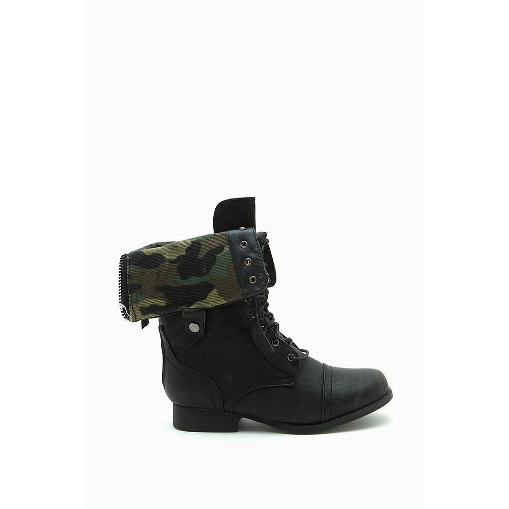 wild diva lounge combat boots