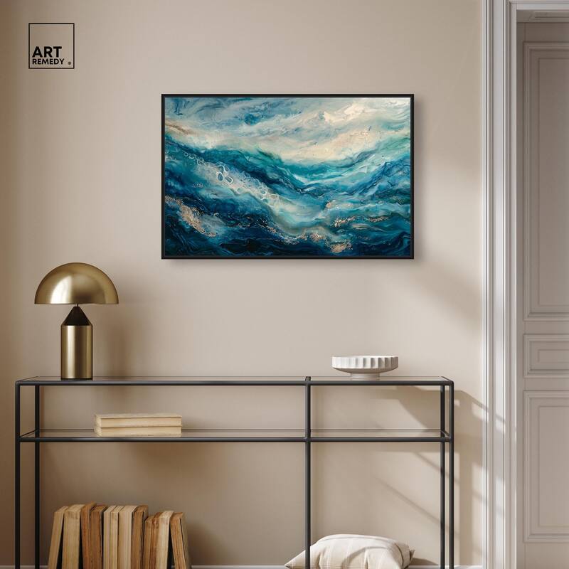 Jeweled Waters Canvas by Art Remedy
