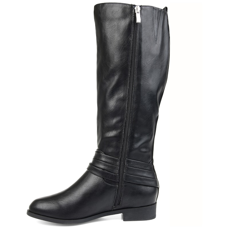 Journee Collection Women's Ivie Stacked Heel Riding Boots