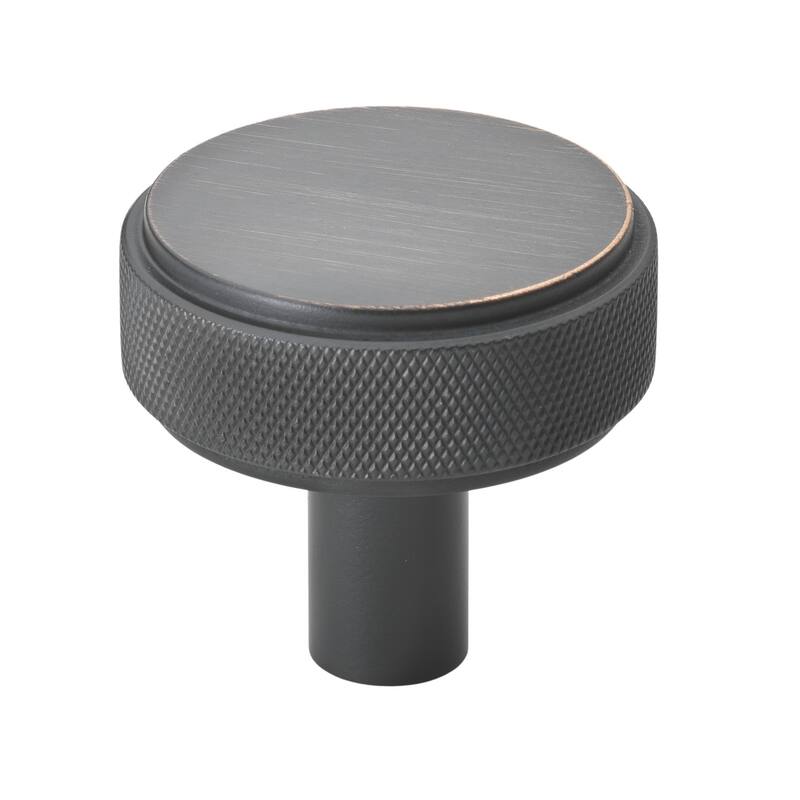 GlideRite 5-Pack 1-1/2 Inch Solid Round Knurled Cabinet Knob