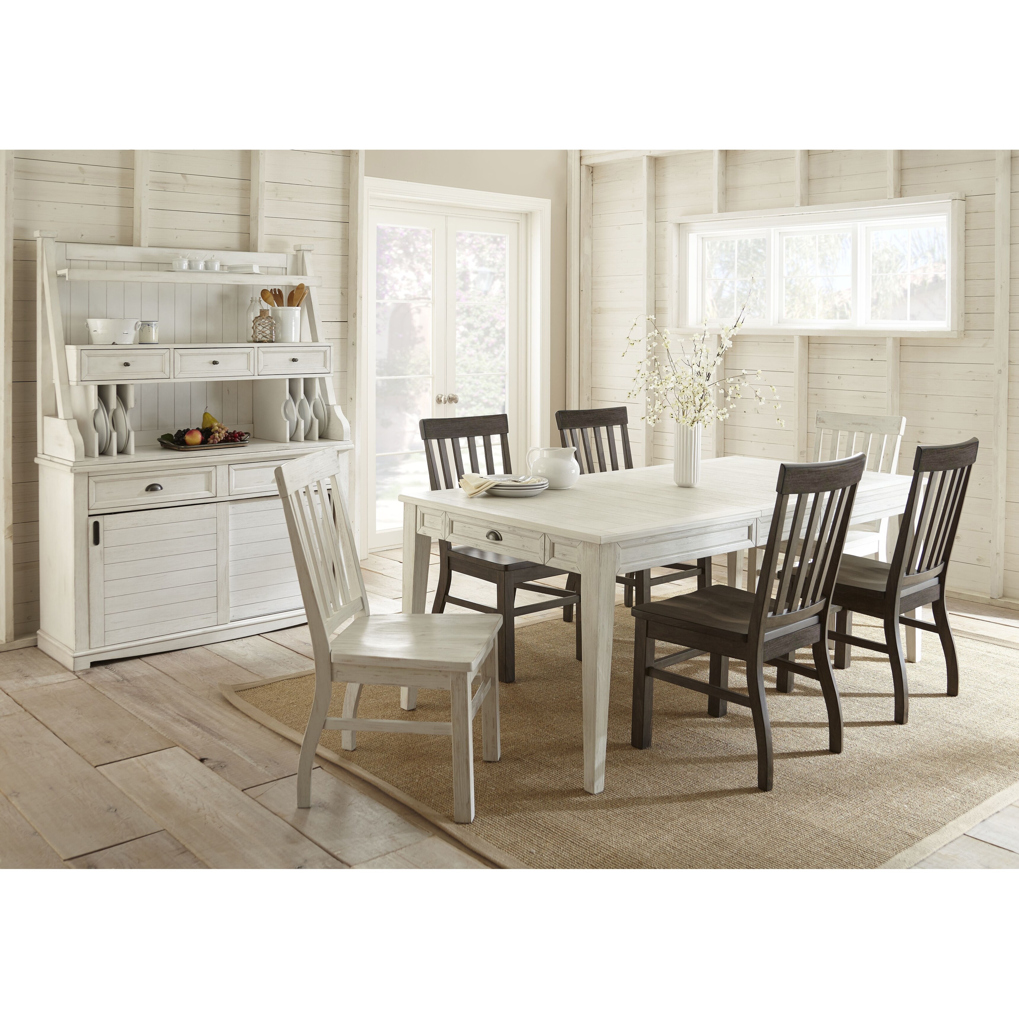 Shop Cottonville Farmhouse Antique White Storage Buffet Hutch By
