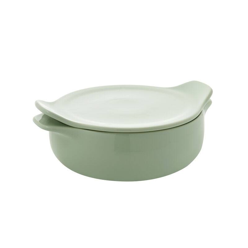 KitchenAid Vitrified Stoneware 8-Inch Round Baker, 2.25 Quart, Pistachio