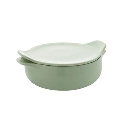 KitchenAid Vitrified Stoneware 8-Inch Round Baker, 2.25 Quart, Pistachio
