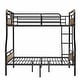 preview thumbnail 13 of 37, Metal Bunk Bed with Safety Guardrail Ladder and 8.1" Under Bed Storage, Vintage Wood and Gold Painting Detachable Bunk Bed