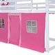 preview thumbnail 26 of 28, [Impression & Beautiful] Twin Size Bunk Wood House Bed with Elegant Windows, Sills and Tent
