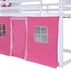 preview thumbnail 24 of 26, Twin Size Bunk House Bed with Playful Windows, Tent, and Slide - Stylish & Design for Fun and Functional Bedrooms, Blue+White