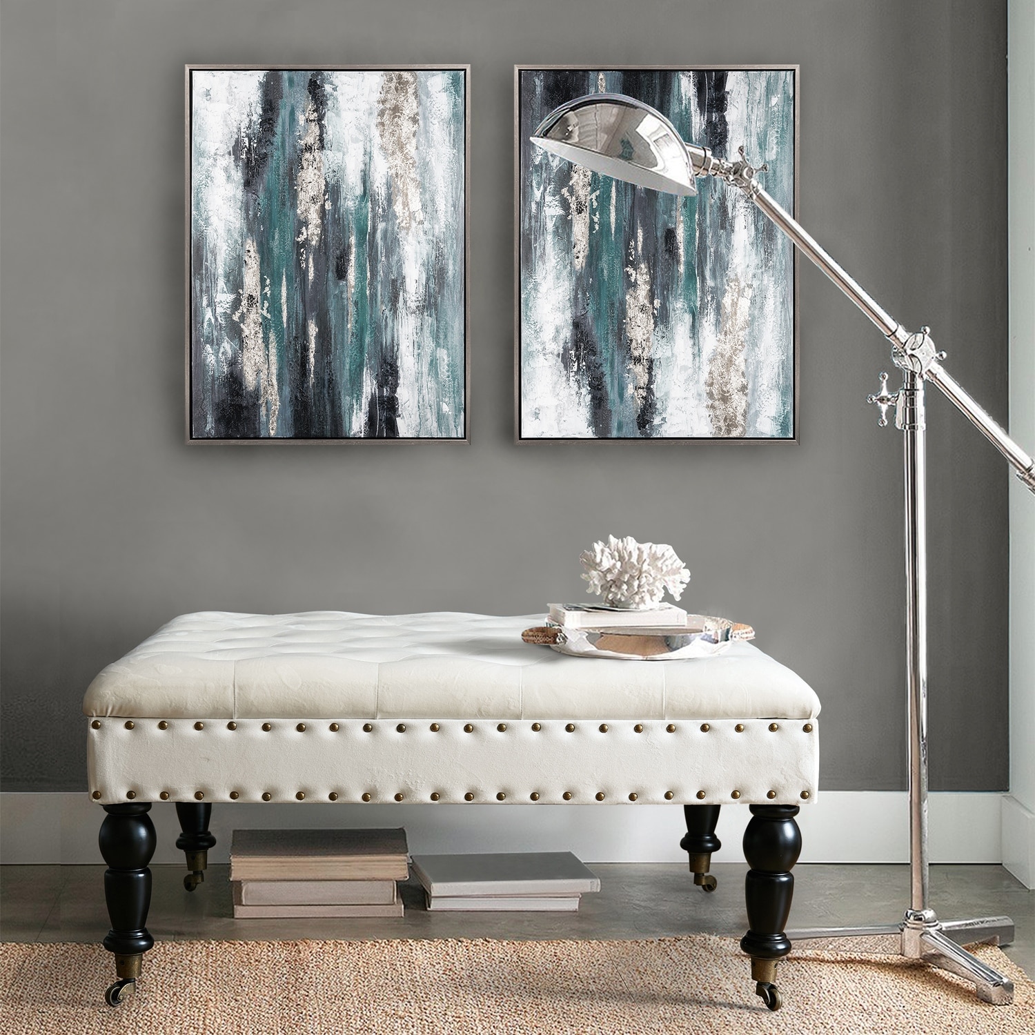 Home Soft Things Supersoft Tufted Coffee Table Ottoman