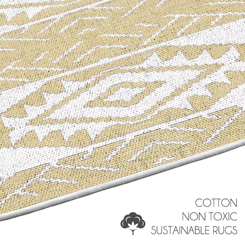 Sussexhome Heavy Duty Ultra Thin Non Slip Washable Cotton Indoor Rug - 2' x 3'