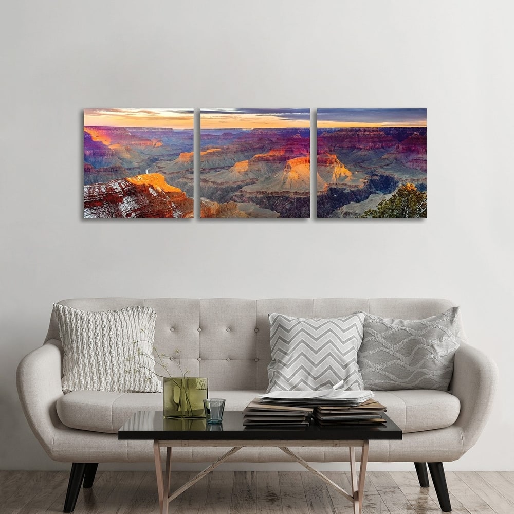 iCanvas "Grand Canyon Glow At Sunset" by Susanne Kremer 3-Piece Canvas Wall Art Set