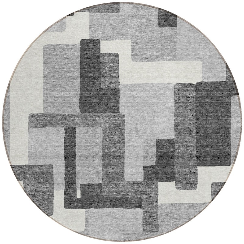 HomeRoots Abstract Transitional Rectangle Outdoor Rug