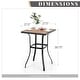 preview thumbnail 14 of 27, Patio Bar Table Outdoor Metal Bar Table Square Bistro Bar Table
