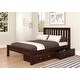 preview thumbnail 1 of 4, Donco Kids Full Size Contempo Bed with Dual Under Bed Drawers Full - Cappuccino