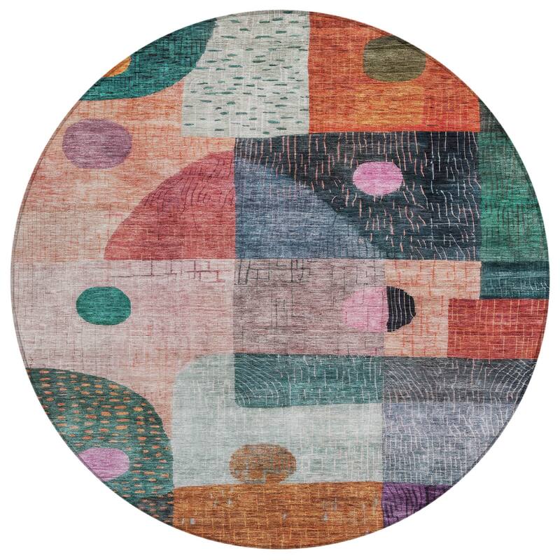 HomeRoots Geometric Transitional Rectangle Outdoor Rug