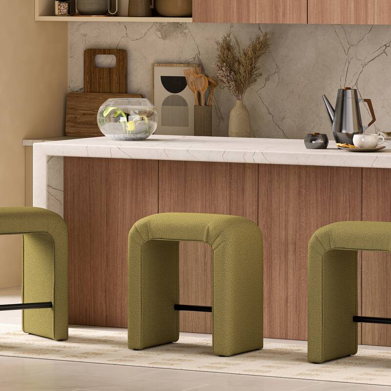 NPD Furniture Jovanka Boucle Fabric Counter Stool