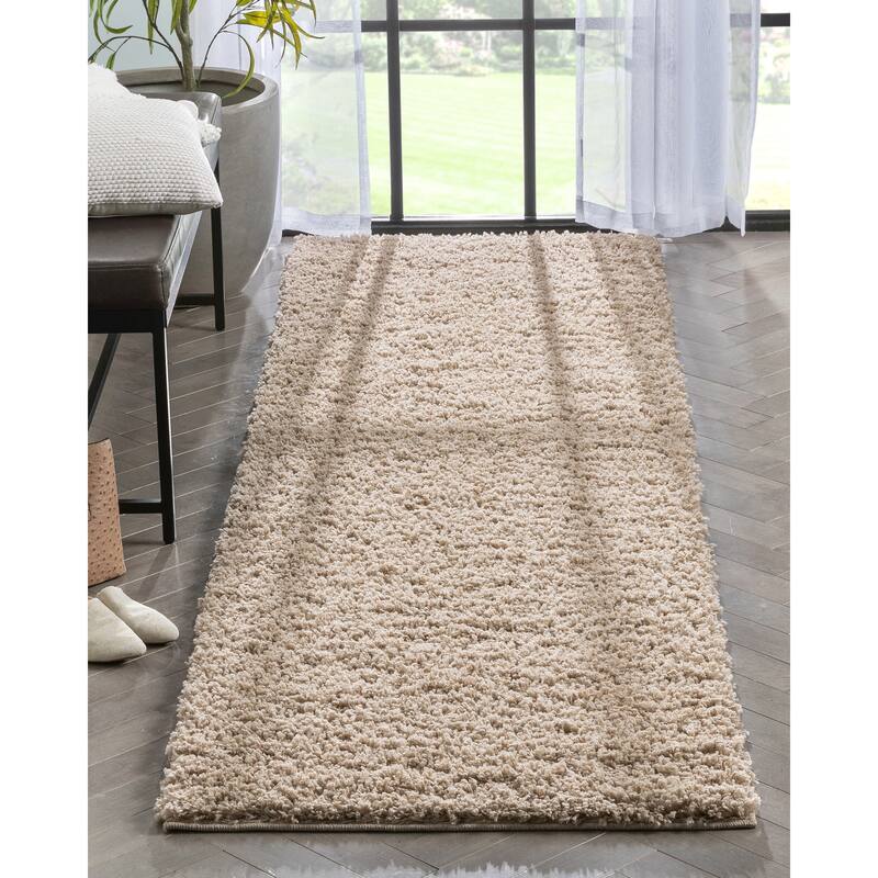 Well Woven Elle Basics Emerson Shag Area Rug - 2' 7" x 9' 6" - Beige