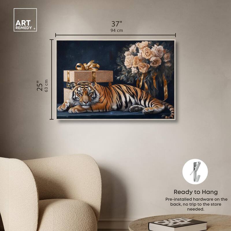 Tiger Glam Gift Boxes Canvas by Art Remedy