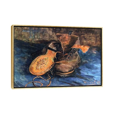iCanvas "A Pair of Shoes" by Vincent van Gogh Framed Canvas Print