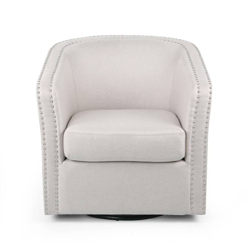 31.25" Upholstered Swivel Club Chair