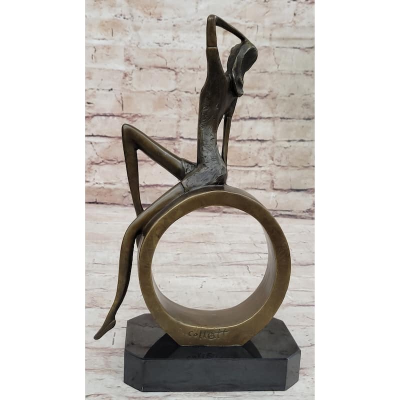Hand Made Original Artwork By Collet Abstract Woman Female Bronze Sculpture