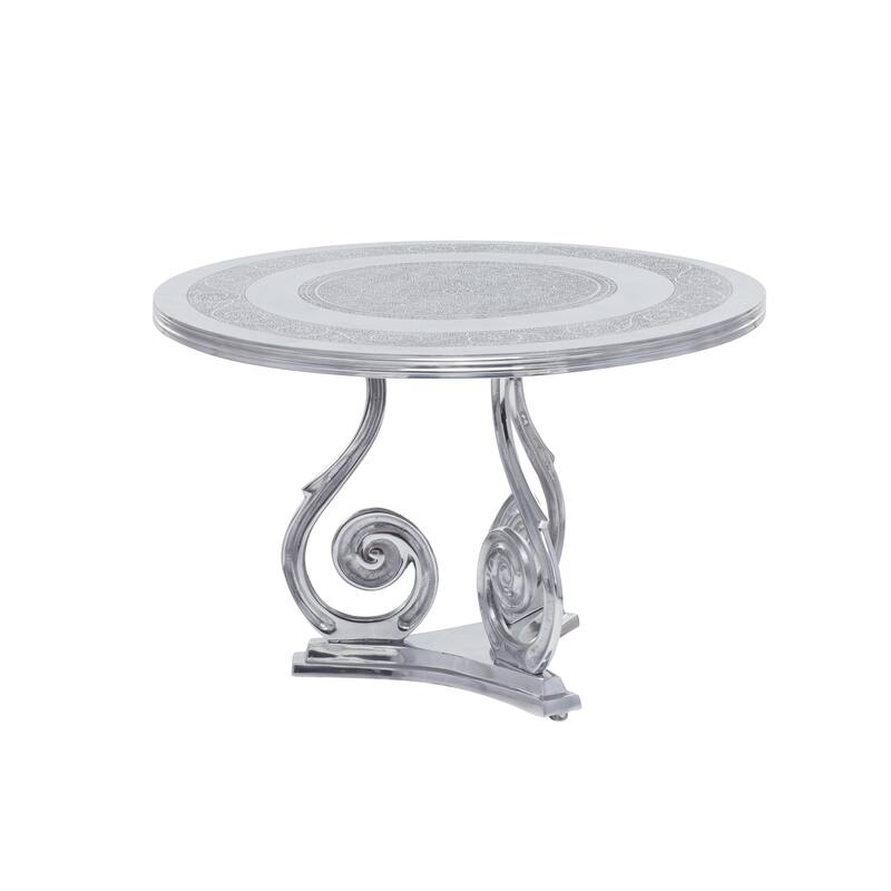 Aluminum Metal Coffee Table - Silver - Roche River Decor