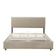 preview thumbnail 5 of 5, Queen Upholstered Platform Bed with Lifting Storage, Queen Size Bed Frame with Storage and Tufted Headboard(Queen, Beige)