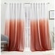 preview thumbnail 12 of 26, ATI Home Crescendo Lined Blackout Hidden Tab Curtain Panel Pair 52x108 - Mecca Orange