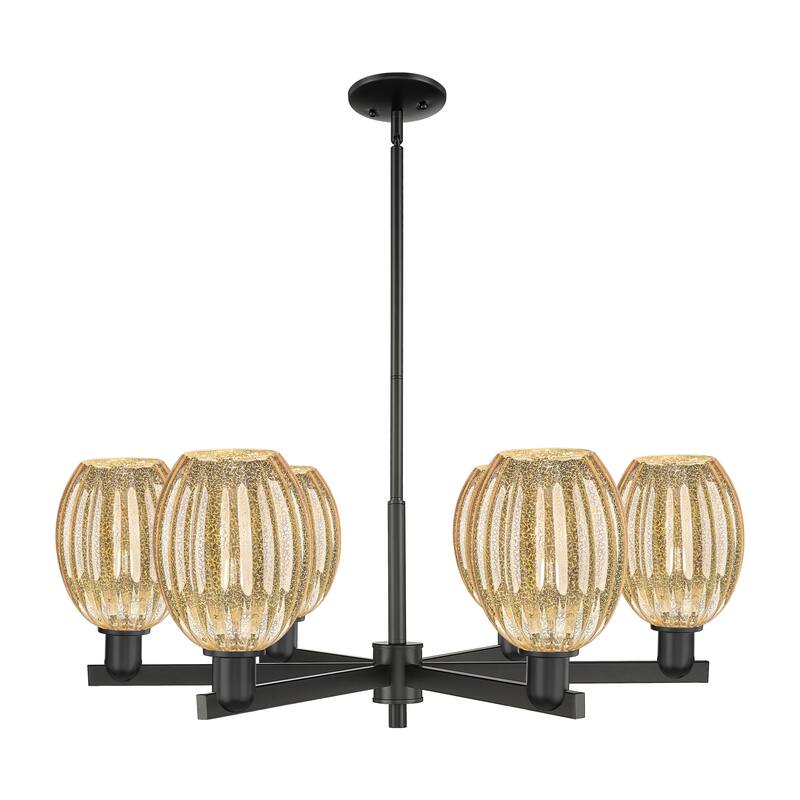 Innovations Lighting Downtown Urban - Preston - 6 Light 24" Bell Shade Stem Hung Chandelier