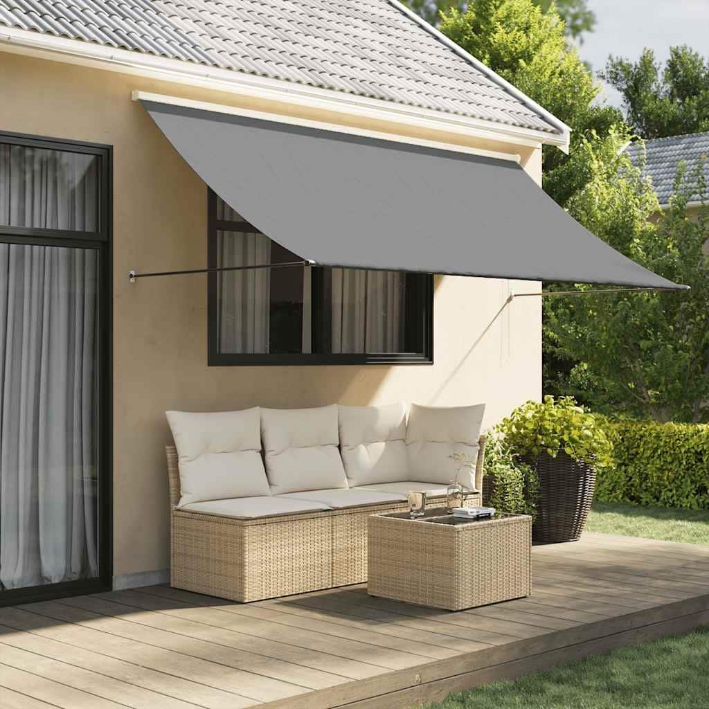 vidaXL Retractable Awning Anthracite 118.1"x59.1" Fabric and Steel - 118.1" x 59.1"