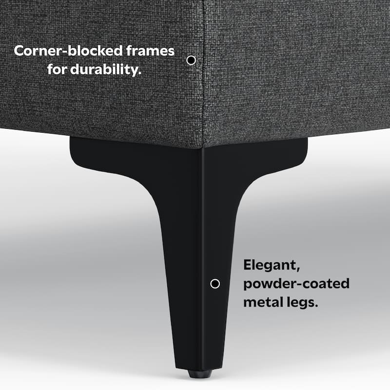 WYNDENHALL Lana Large Rectangular Ottoman in Tightly Woven Performance Fabric