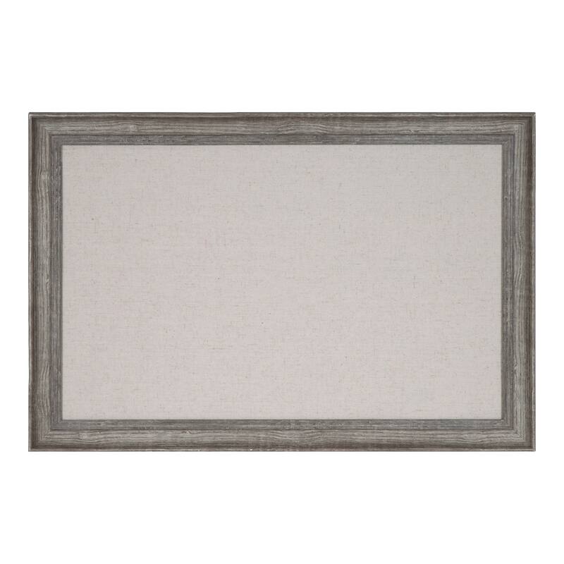 DesignOvation Macon Framed Linen Fabric Pinboard