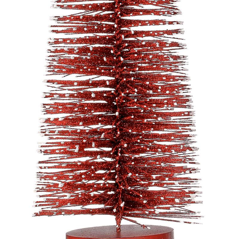 9/12/15" Snow Tipped Bristle Tree Set of 3