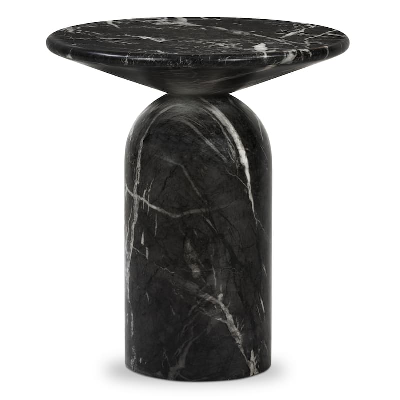 Poly and Bark Wels End Table - Black Marble
