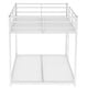 preview thumbnail 31 of 30, Full over Full Size Metal Low Bunk Bed with Ladder and Fence for Kids