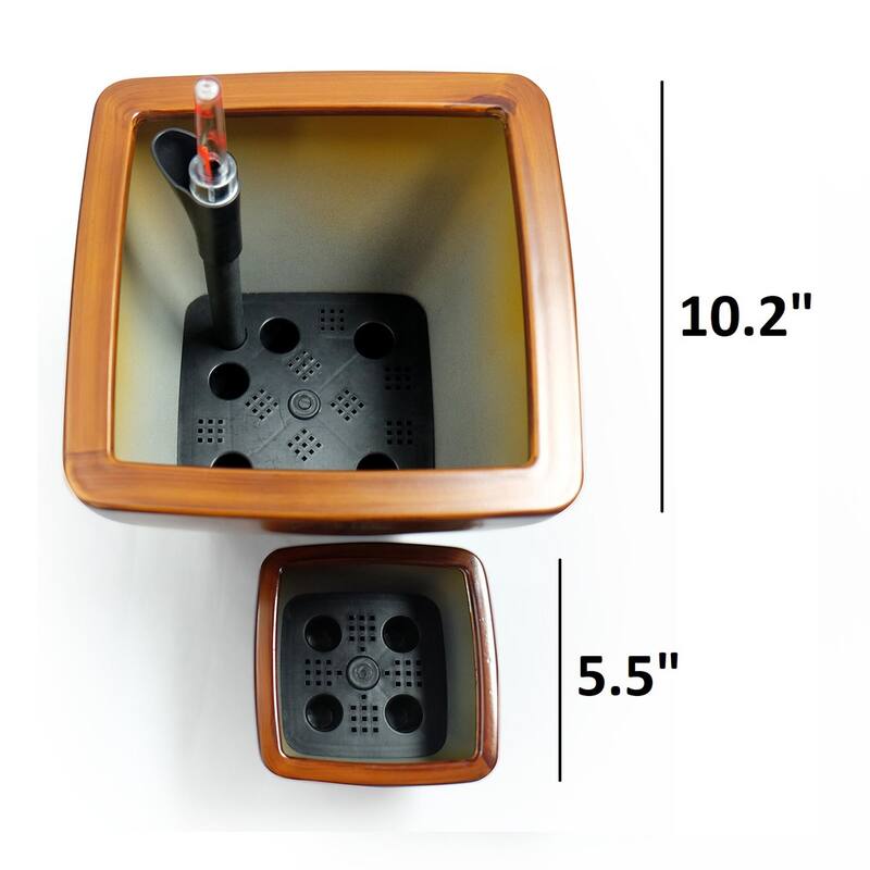 2-Pack Smart Self-watering Square Cone Planter Pot