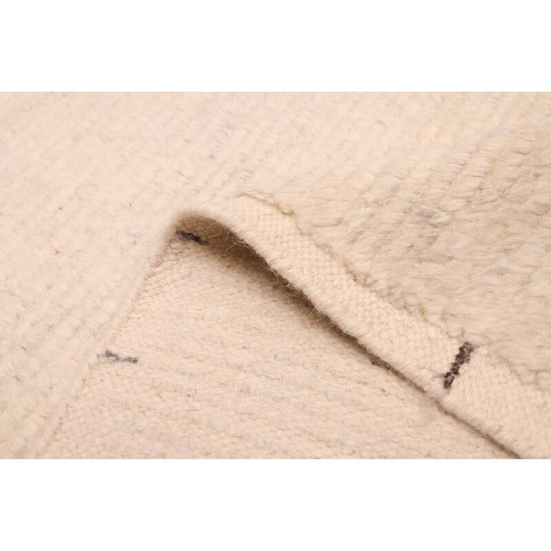 ECARPETGALLERY Hand-knotted Looma Cream Wool Rug - 7'10 x 9'11