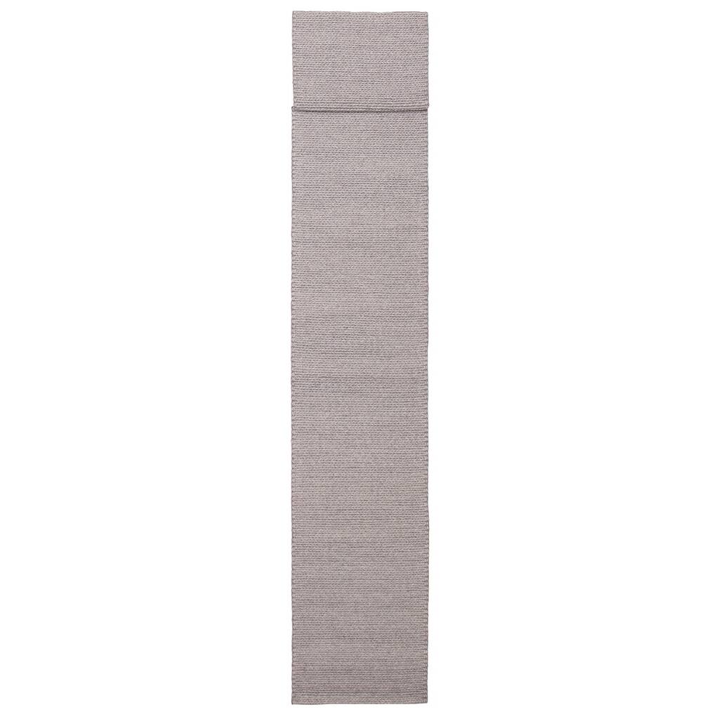 ECARPETGALLERY Braid weave Sienna Grey Wool Rug - 2'4 x 19'6