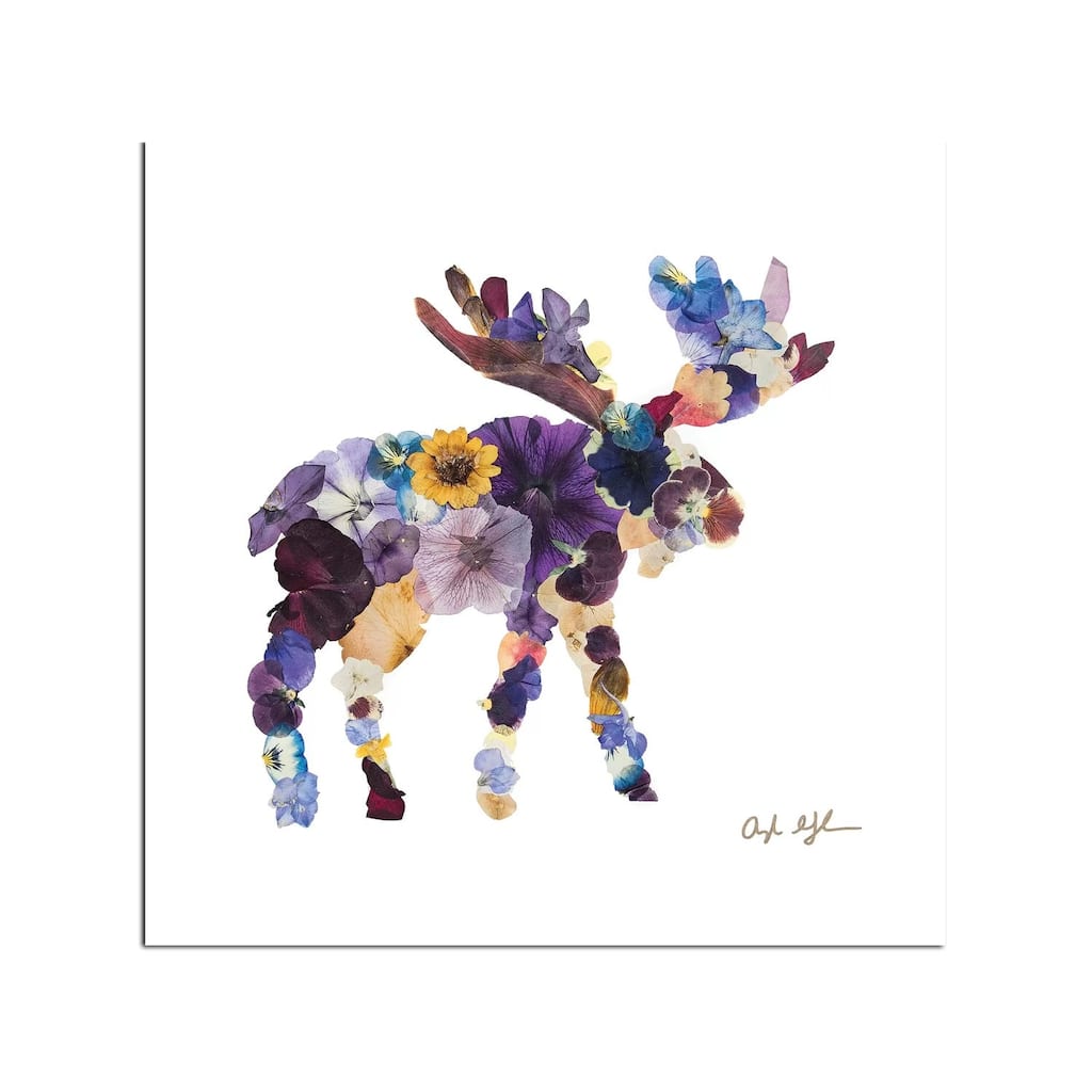 Moose Fine Art Paper Print by Oxeye Floral Co - Multi