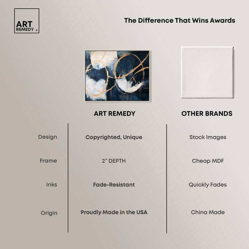 Gold Loops Canvas by Art Remedy