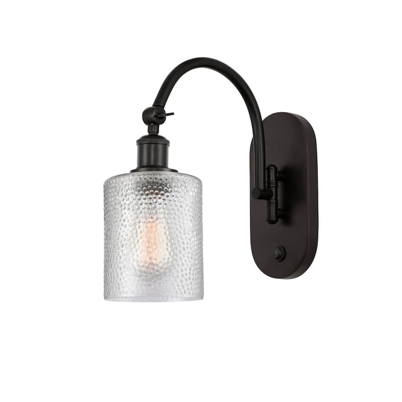 Innovations Lighting 518-1W-13-5 Cobbleskill Sconce Cobbleskill 13" - Oil Rubbed Bronze / Clear
