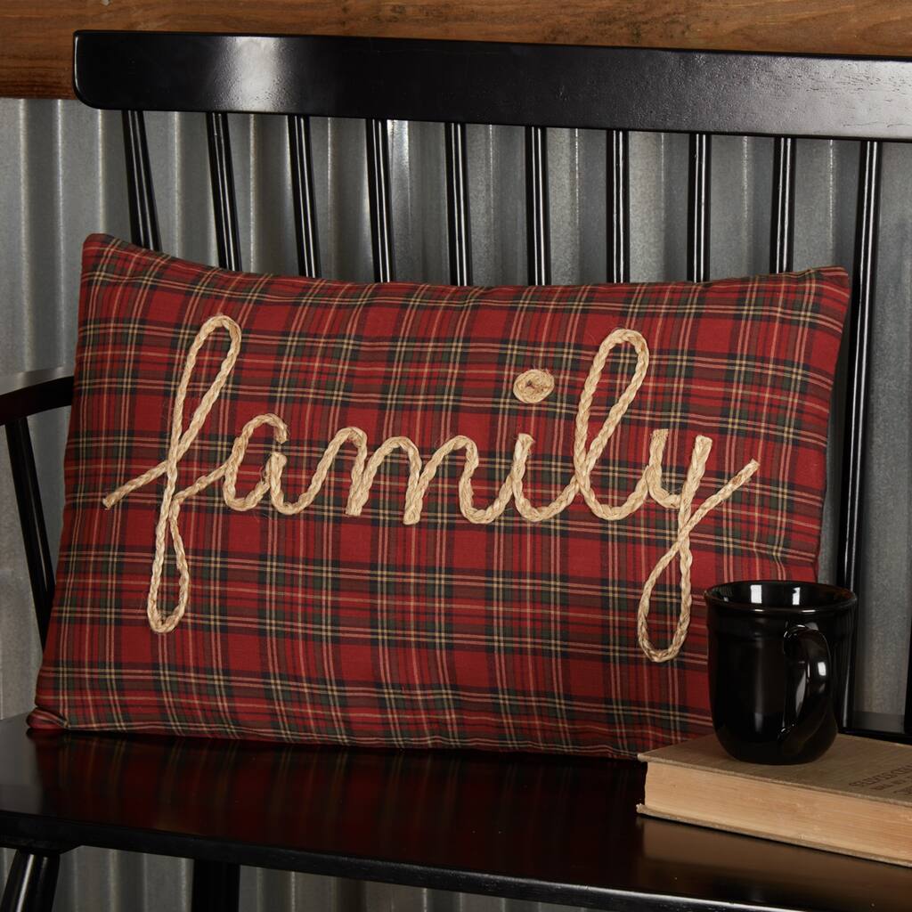Tea Star Family Pillow 14x22