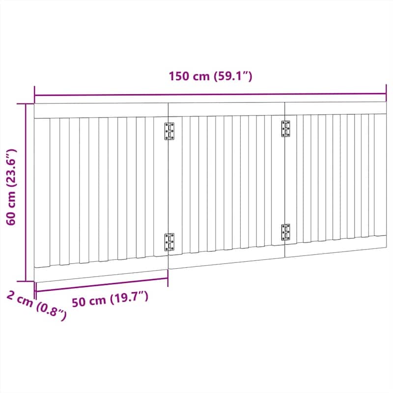 vidaXL Dog Gate Poplar wood Foldable Dog Gate Rectangular