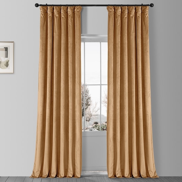 Exclusive Fabrics Signature Velvet Blackout Curtain Panel. Opens flyout.