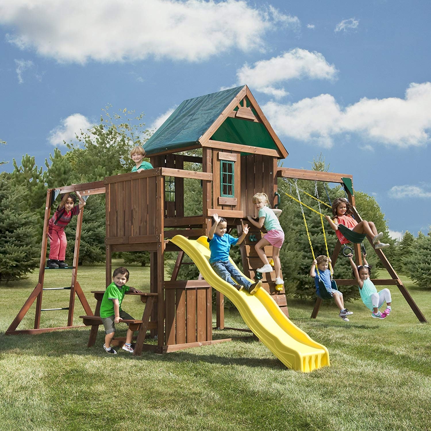 Swing N Slide Chesapeake Wood Outdoor Swing Set On Sale Bed